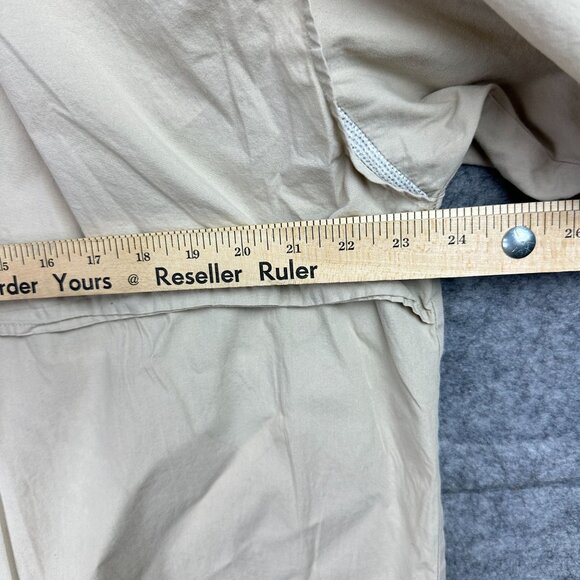 Columbia PFG Performance Fishing Gear Shirt Men's M/M Beige Vented Short Sleeve - Picture 13 of 15